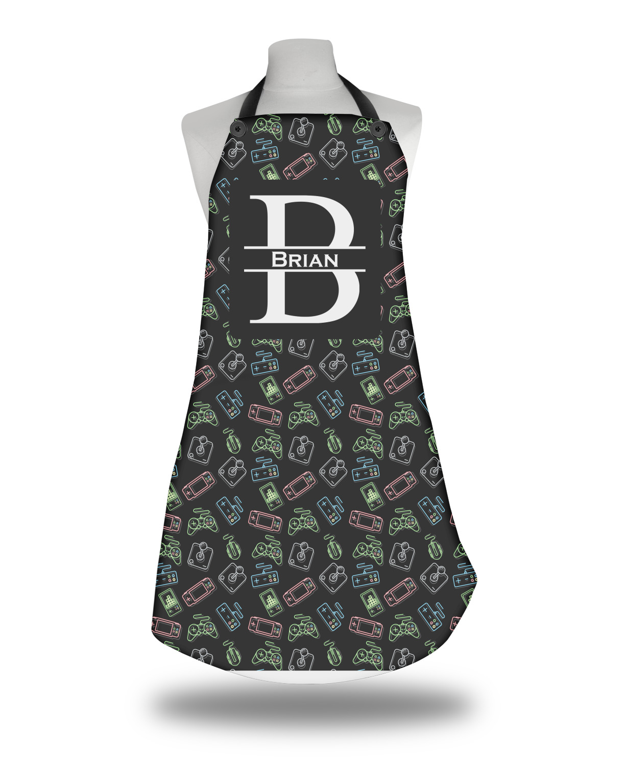 Custom Video Game Apron w/ Name and Initial | YouCustomizeIt