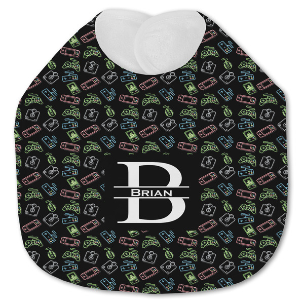 Custom Video Game Jersey Knit Baby Bib w/ Name and Initial