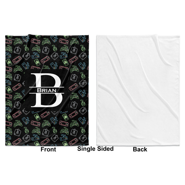 Video Game Baby Blanket (Single Sided - Printed Front, White Back)