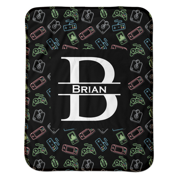 Video Game Baby Sherpa Blanket - Flat