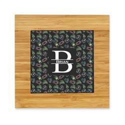 Video Game Bamboo Trivet with Ceramic Tile Insert (Personalized)