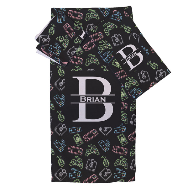 Custom Video Game Bath Towel Set - 3 Pcs (Personalized)