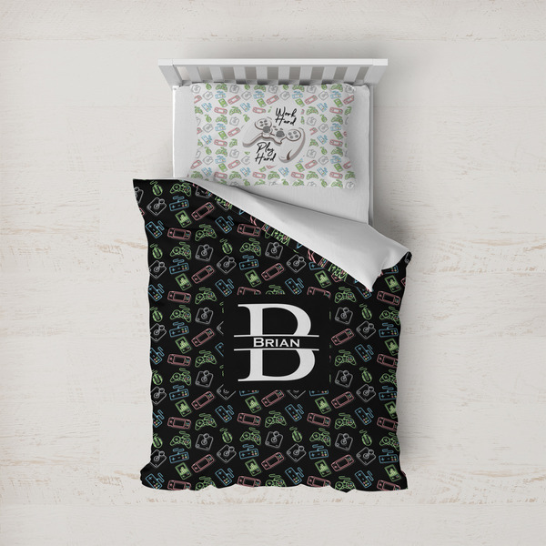 Custom Video Game Duvet Cover Set - Twin (Personalized)