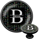Video Game Cabinet Knob (Black) (Personalized)