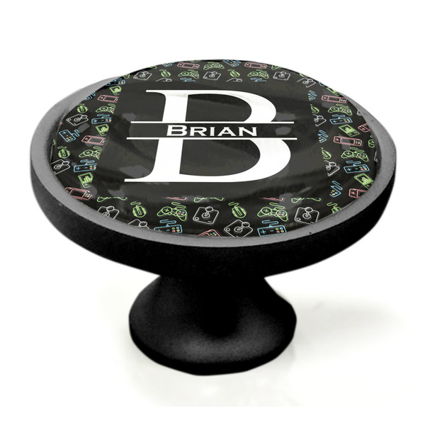Video Game Black Custom Cabinet Knob (Side)