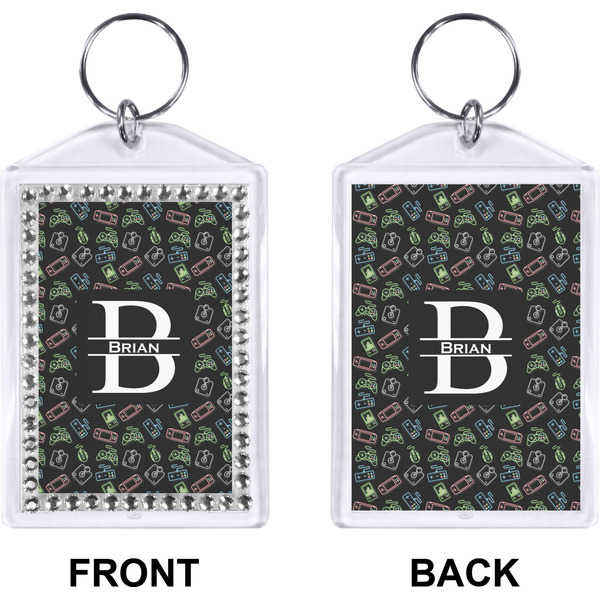 Video Game Bling Keychain (Front + Back)