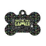 Video Game Bone Shaped Dog ID Tag - Small (Personalized)