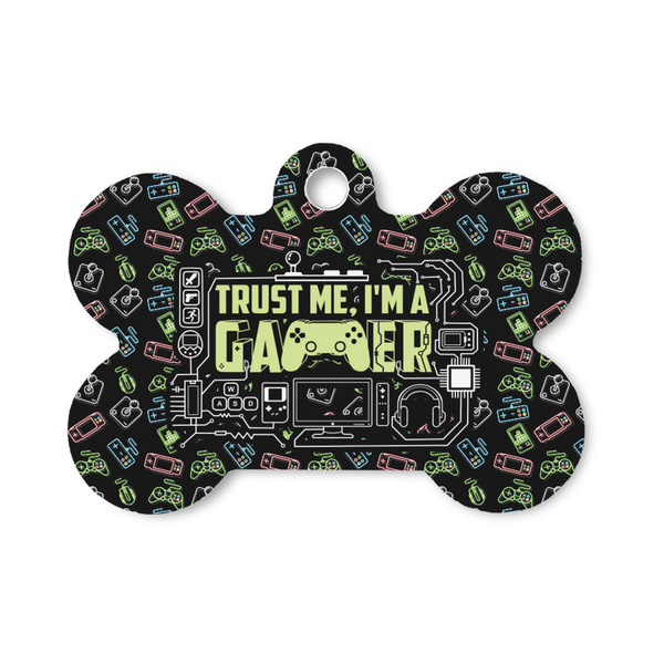 Custom Video Game Bone Shaped Dog ID Tag - Small (Personalized)