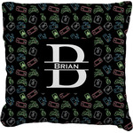 Video Game Faux-Linen Throw Pillow 18" (Personalized)