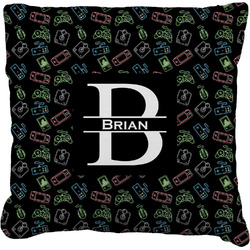 Video Game Faux-Linen Throw Pillow 18" (Personalized)