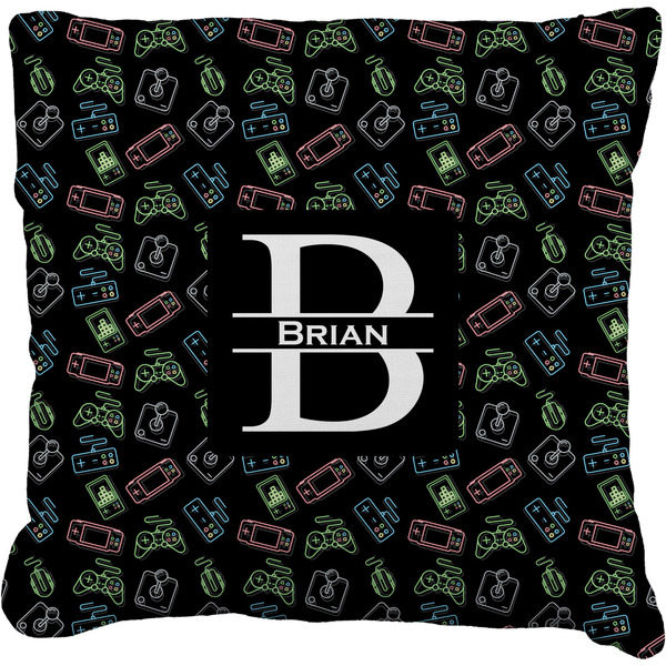 Custom Video Game Faux-Linen Throw Pillow 20" (Personalized)