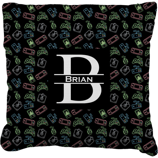 Custom Video Game Faux-Linen Throw Pillow 26" (Personalized)