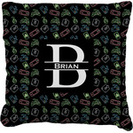 Video Game Faux-Linen Throw Pillow (Personalized)