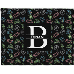 Video Game Woven Fabric Placemat - Twill w/ Name and Initial
