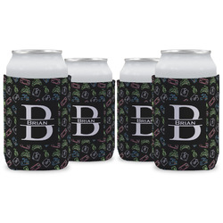 Video Game Can Cooler (12 oz) - Set of 4 w/ Name and Initial