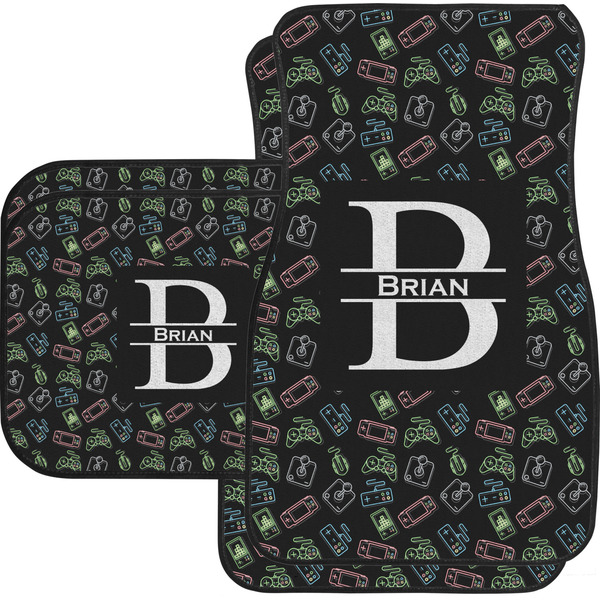 Custom Video Game Car Floor Mats Set - 2 Front & 2 Back (Personalized)