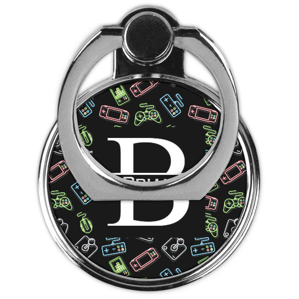 Video Game Cell Phone Ring Stand & Holder - Front (Collapsed)