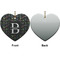 Video Game Ceramic Flat Ornament - Heart Front & Back (APPROVAL)