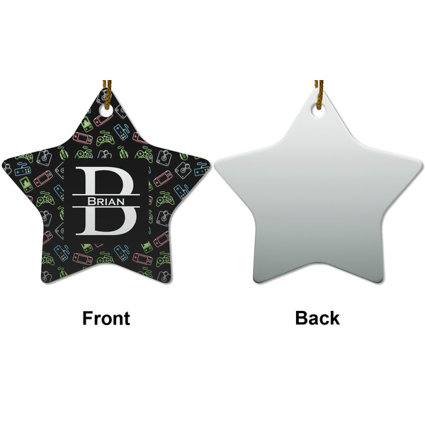 Video Game Ceramic Flat Ornament - Star Front & Back (APPROVAL)