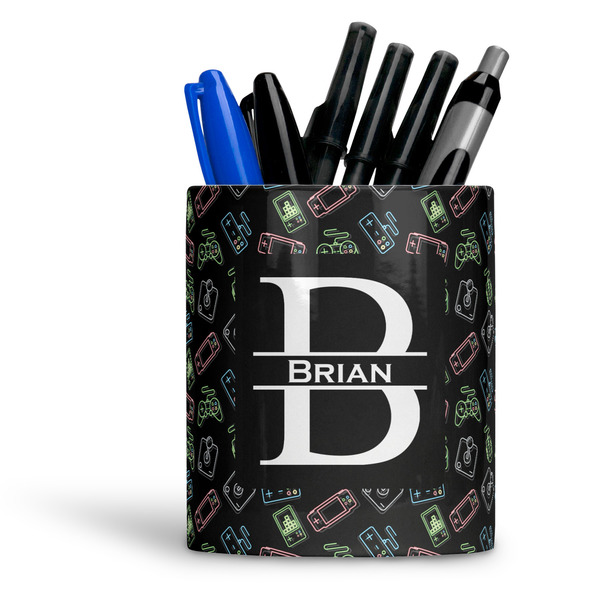 Custom Video Game Ceramic Pen Holder