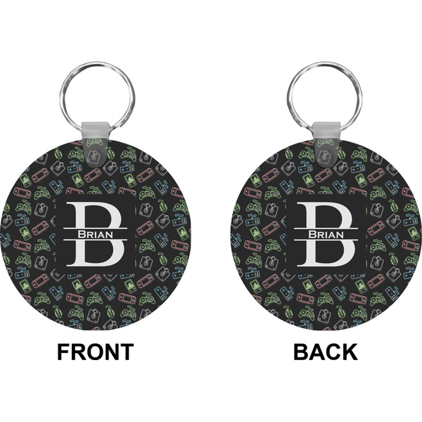 Video Game Circle Keychain (Front + Back)