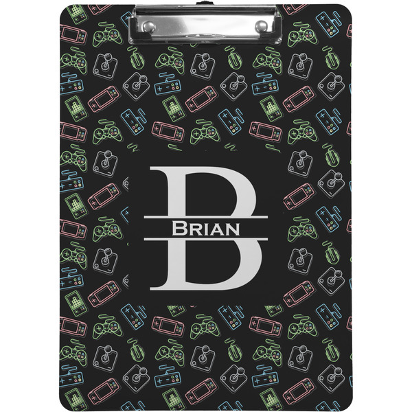 Custom Video Game Clipboard (Letter Size) (Personalized)