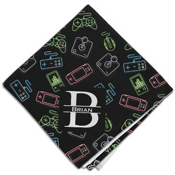 Video Game Cloth Dinner Napkin - Single w/ Name and Initial