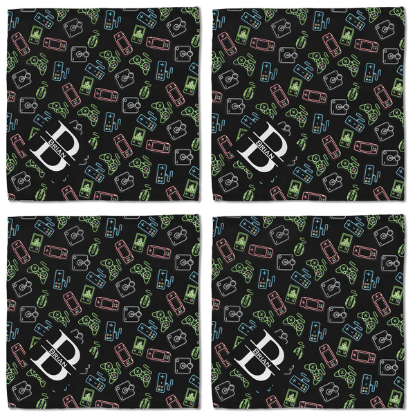Video Game Cloth Napkins - Personalized Lunch (APPROVAL) Set of 4
