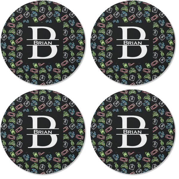 Video Game Coaster Round Rubber Back - Apvl