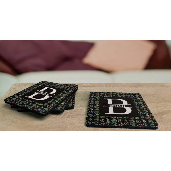 Video Game Coaster Rubber Back - On Coffee Table