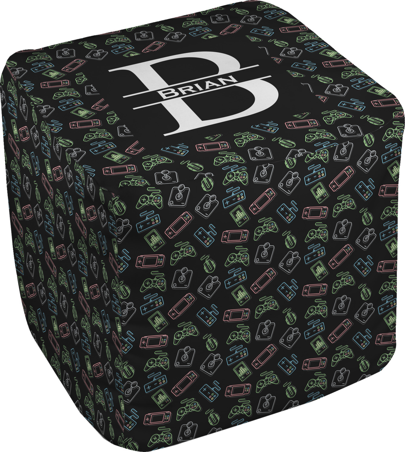 Custom Video Game Cube Pouf Ottoman 13" (Personalized) YouCustomizeIt