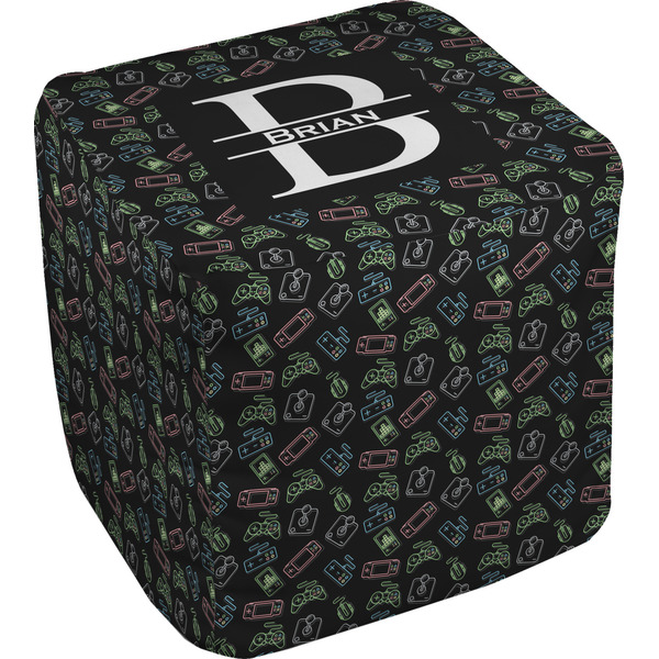 Custom Video Game Cube Pouf Ottoman - 18" (Personalized)