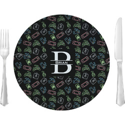 Video Game 10" Glass Lunch / Dinner Plates - Single or Set (Personalized)