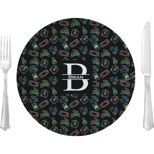 Custom Video Game Glass Lunch / Dinner Plate 10" (Personalized)