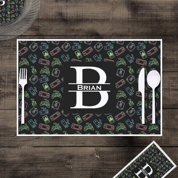 Video Game Disposable Paper Placemat - In Context