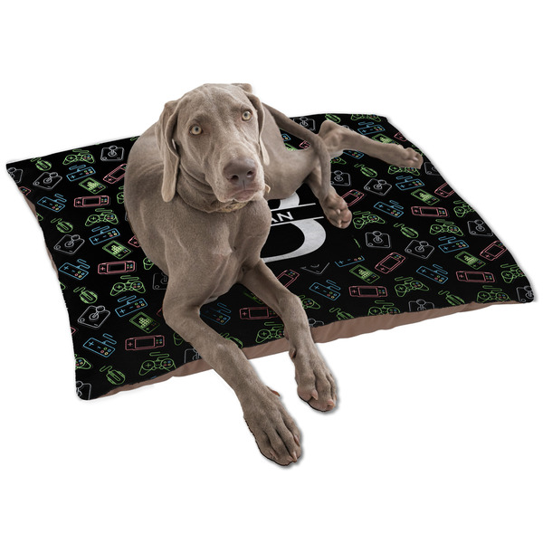 Custom Video Game Dog Bed - Large w/ Name and Initial