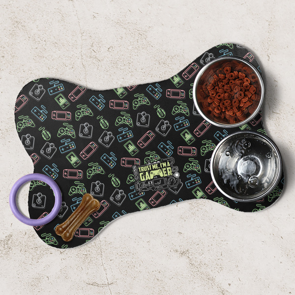 Video Game Dog Bone Shaped Mat Lifestyle