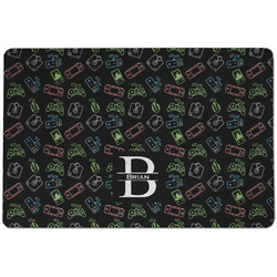 Video Game Dog Food Mat w/ Name and Initial