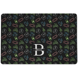 Video Game Dog Food Mat w/ Name and Initial