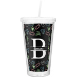 Video Game Double Wall Tumbler with Straw (Personalized)