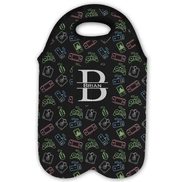 Video Game Double Wine Tote - Flat (new)