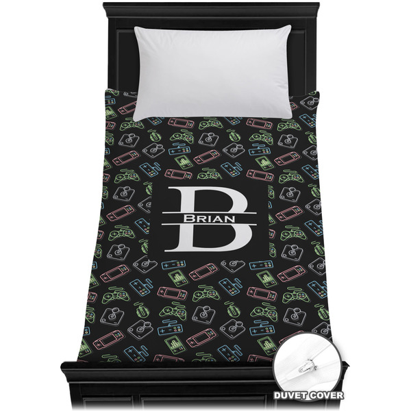 Custom Video Game Duvet Cover - Twin XL (Personalized)