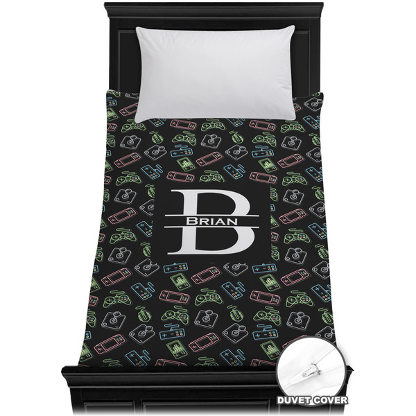 Custom Video Game Duvet Cover - Twin (Personalized)