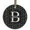 Video Game Flat Glass Ornament - Round w/ Name and Initial