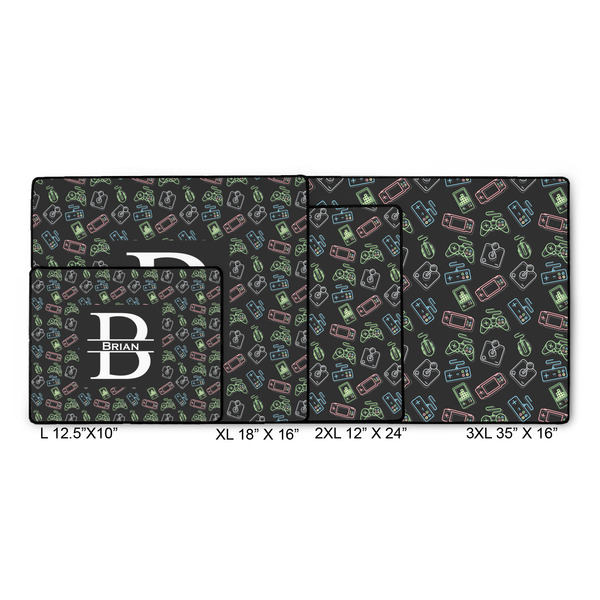 Video Game Gaming Mats - SIZE CHART