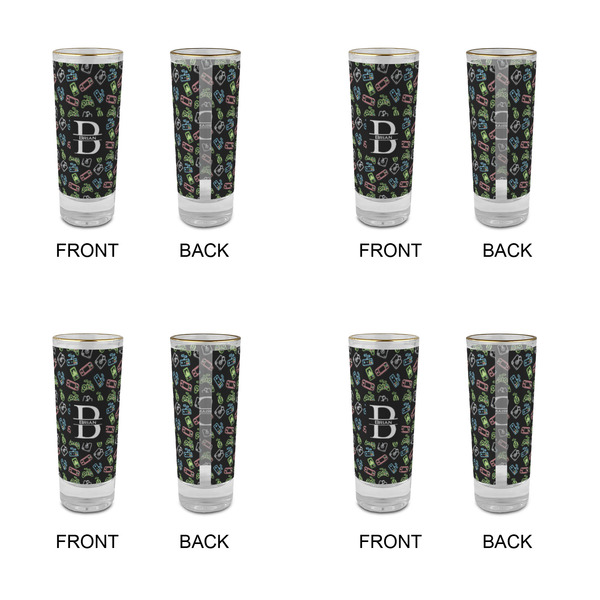 Video Game Glass Shot Glass - 2 oz - Set of 4 - APPROVAL