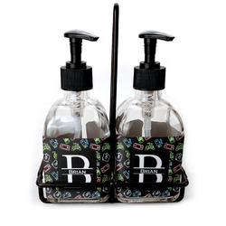 Video Game Glass Soap & Lotion Bottle Set (Personalized)