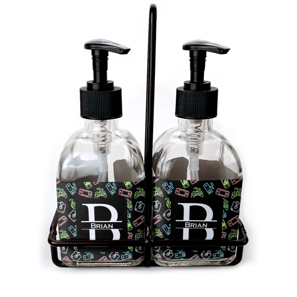 Custom Video Game Glass Soap & Lotion Bottle Set (Personalized)