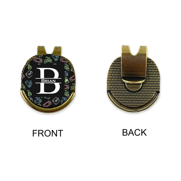 Video Game Golf Ball Hat Clip Marker - Apvl - GOLD