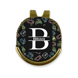 Video Game Golf Ball Marker - Hat Clip - Gold